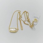 New Kendra Scott Elisa Gold Pendant Necklace In Ivory Pearl