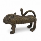 African Benin Style Bronze Leopard Figure Nigeria West Africa 3in