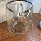 Rockwell Sterling Glass Pitcher Vtg Art Nouveau Sterling Silver Overlay Peony