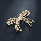 2 30ct Marquise Cut Simulated Diamond Women s Bow Brooch 14k Yellow Gold Plated