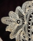 Antique 19th C  Hand Made Antique Battenburg Tape Lace Wedding Hanky  B129
