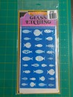 Glass Etching Stencil Fish Fishes Armour Rub  N  Etch New Sealed
