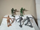 Marx 1960s 6  Vintage German  Russian  Usa Wwii Soldiers Lot Of 5 - 4 Colors