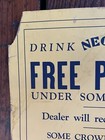 Vintage Cardboard Advertising Store Window Sign - Necto Yeast Vitamin Drink