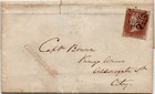 Great Britain  Cover - Penny Red  plate 24  W  Black Maltese Cross