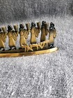 Vtg Brass Menorah Maccabee Warriors Made In Israel Hanukkah Chanukah Judaica    