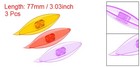 3pcs Tatting Shuttles 77x21x11mm Colorful Plastic Shuttles Amber Red Purple