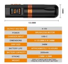 Pepax Leve H2 Wireless Brushless Pen Tattoo Machine Color Led  Black orange