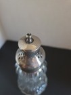 Vtg Lady Primrose Royal Dusting Silk Powder  Glass Shaker With Silver Top 6 75   t