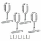 Bivethoi Oval Closet Rod Support Zinc Alloy Middle Mounting Bracket With Install