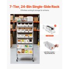Uimoso 7-tier Rolling Storage Rack With 24 Removable Bins