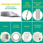 Campana Extractora De 36 Pulgadas Con Luz Led Para Cocina Debajo Del Gabinete