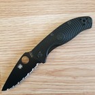 Spyderco Tenacious Folding Knife 3 38  8cr13mov Steel Blade Black Frn Handle