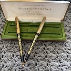 Arpege Chanel No 5 Ballpoint Pen Set 14k Gold  Vintage