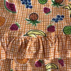 Vintage 90 s Circo Romper Orange White Check All Over Print Fruit 4t 3 2 Girls