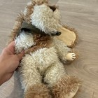Bunnies By The Bay Dog Plush Stuffed Animal Bean Bag Washable Brown white 2014