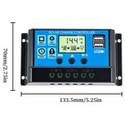 30a Solar Panel Battery Charge Controller 12v 24v Lcd Regulator Auto Dual Usb Us