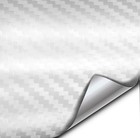 Premium Carbon Fiber Vinyl Wrap Film - White 3ft X 5ft  Self-adhesive  Durable 