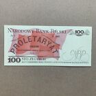 Poland 100 Zlotych Banknote  1988 P143 Polish Currency Proletariat Paper Money
