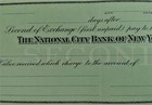 1900s Antique Blank National City Bank Of New York Check Exchange Notes On Back