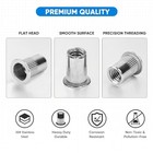  200-pcs Rivet Nut Kit  Stainless Steel Rivnuts Kit  Sae And Metric Nutserts 