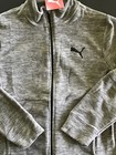 Puma Jacket Youth Large Gray Fleece Full Zip Fleece