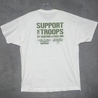 Vtg Budweiser Heres To Heroes T Shirt Men Xl White Support Our Troops 2-side Tee