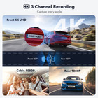 Redtiger 4k 3 Channel Dash Cam  5g Wifi Front And Rear Inside  Free 64gb Sd Card