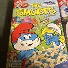 1-box Of The Smurfs Cereal-sweetened Rice Cereal-double Sided By Post-ltd Ed 