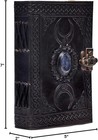 Handmade Leather Journal Moonstone Lock Blank Notebook Vintage Diary