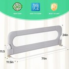 Folding Bed Rail For Toddlers baby Guard With 71l X 23 6 H  Grey 