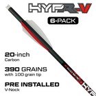 Killer Instinct Hypr-v 20  390 Grains Crossbow Bolts With V-track Nocks  6-pack