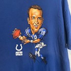 Reebok Peyton Manning Indianapolis Colts Football Caricature Tshirt Mens Xl Blue