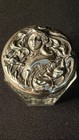 Antique Art Nouveau Sterling Silver Cut Crystal Vanity Jar Circa 1900