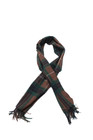 Peterborough Row Mens Cashmere Plaid Print Fringed Trim Scarf Brown 54  X 12 