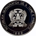 St  Thomas   Prince Island 2000 Dobras 1999  Proof   millennium 