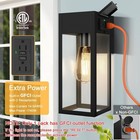 2 Pack Porch Lights Outdoor Wall Sconce  Outdoor Light With Gfci Outlet  Waterpr