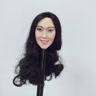 1 6 Smile Curly Hair Beauty Girl Head Sculpt Female Carved Model For 12 figure