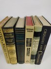 Lot Of 6   Antique Vintage Black   Gold Hardcover Books   Decorative Staging