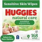 Huggies Natural Care Sensitive Baby Wipes  Unscented  3 Pack  168 Total Ct
