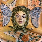 Vtg Three Corner Island 3 Legged Symbol Of Sicily Italy   S  Stefanos Pottery