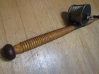 Montague Rod Handle Only With Paper Label   Old Antique Reel Unknown Brand