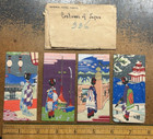 Set 4 Vintage 1920s 1930s Costumes Of Japan Geisha Envelope Imperial Hotel Tokyo