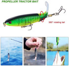 10x Fishing Lures Bait Whopper Plopper Topwater Floating Rotating Tail 10 Colors