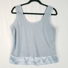 Vtg Y2k Victoria Secret Sheer Pajama Set Womens Medium Satin Trim Powder Blue 90