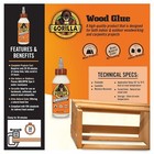 Gorilla Wood Glue  Natural Color  8 Oz Bottle   Strong Fast-drying Adhesive