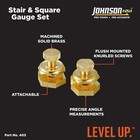 2 Pcs Brass Stair Square Gauge Set Framing Square Stops Layout Tool