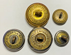 5 Mixed Old Dominion Steam Ship Co  Va To Ny On Chesapeake Bay Buttons C1890 Nos