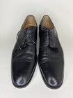 Nordstrom Black Leather Cap Toe Dress Shoes Renzo Flex Construction Men Sz 12d