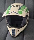 Vintage Hjc Fgx  Motocross Racing Motorcycle M-90 Helmet Medium Green White